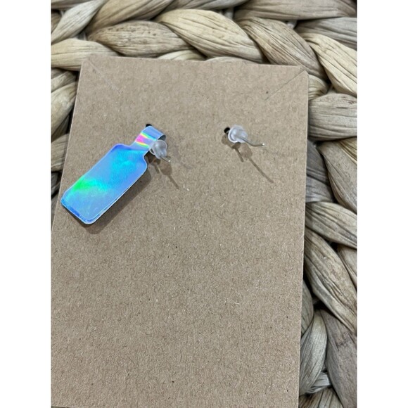 Hand Made Glass Beads & Turquoise Dangle Drop Earrings Boho Art To Wear Gypsy - Picture 7 of 7